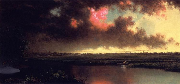 Martin Johnson Heade On the San Sebastian River, Florida 1890 Fine Art Print