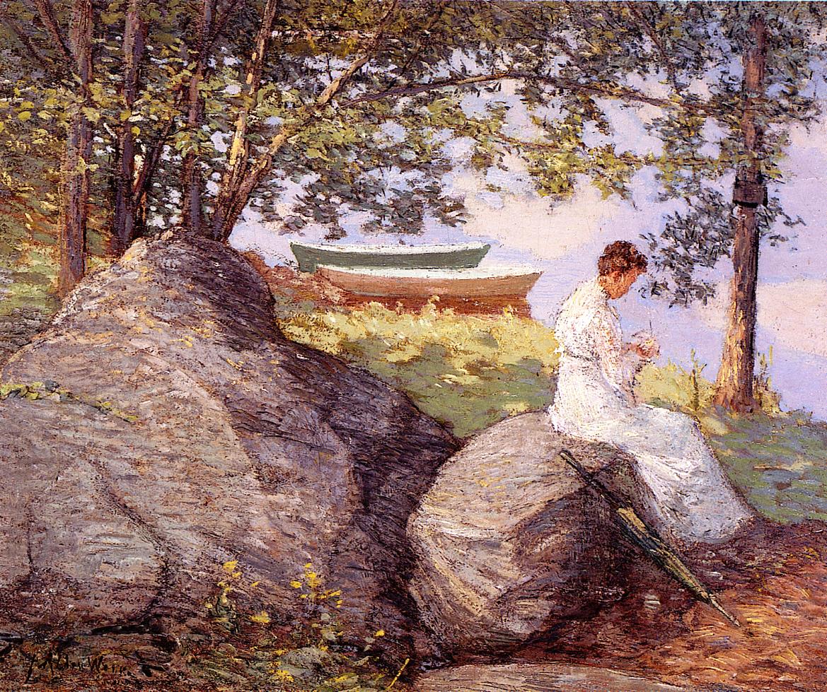 Julian Alden Weir On the Shore 1909 Fine Art Print