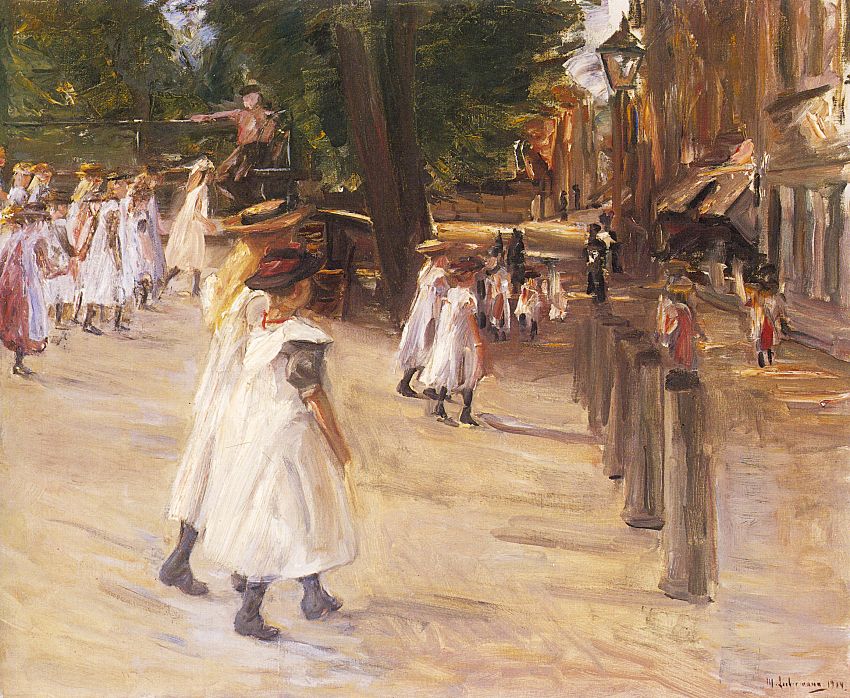 Max Liebermann On the Way to School in Edam 1904 Fine Art Print