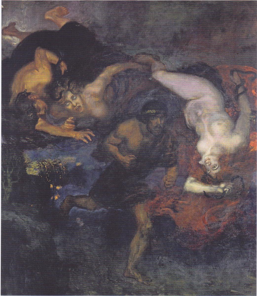 Franz Stuck Orestes and the Erinyes 1905 Fine Art Print