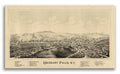 Oriskany Falls New York Vintage Panoramic City Map 1891 Fine Art Print