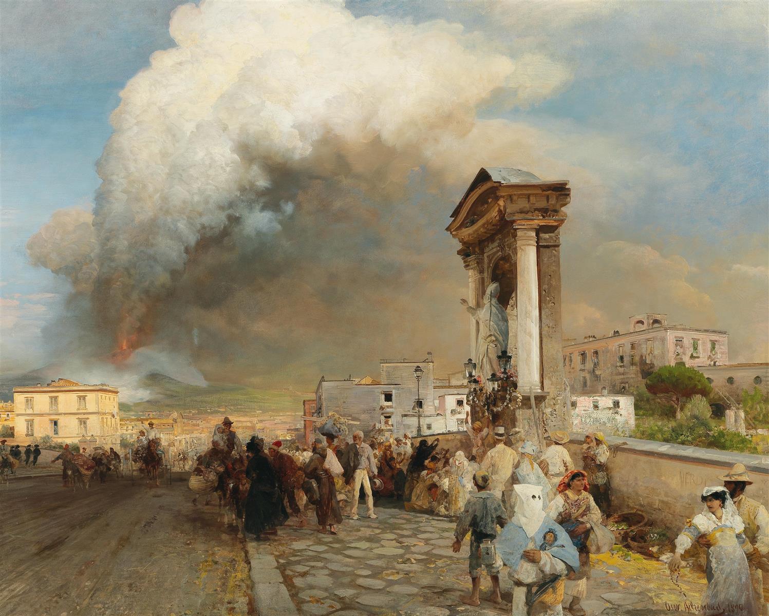 Oswald Achenbach The Eruption of Vesuvius 1890 Fine Art Print