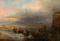 Oswald Achenbach Bay Of Naples With A View Of Mount Vesuvius 1874 Fine Art Print