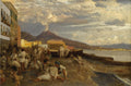 Oswald Achenbach The Bay of Naples, Vesuvius beyond 1874 Fine Art Print
