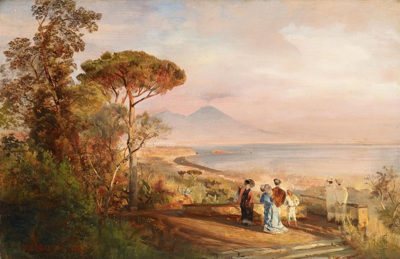 Oswald Achenbach The Bay of Naples 1877 Fine Art Print