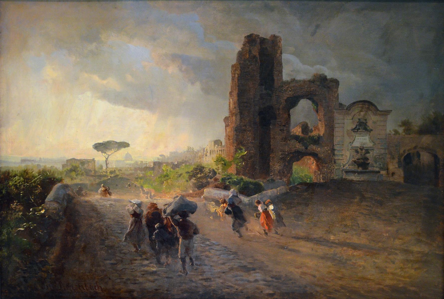 Oswald Achenbach Roman Landscape 1905 Fine Art Print