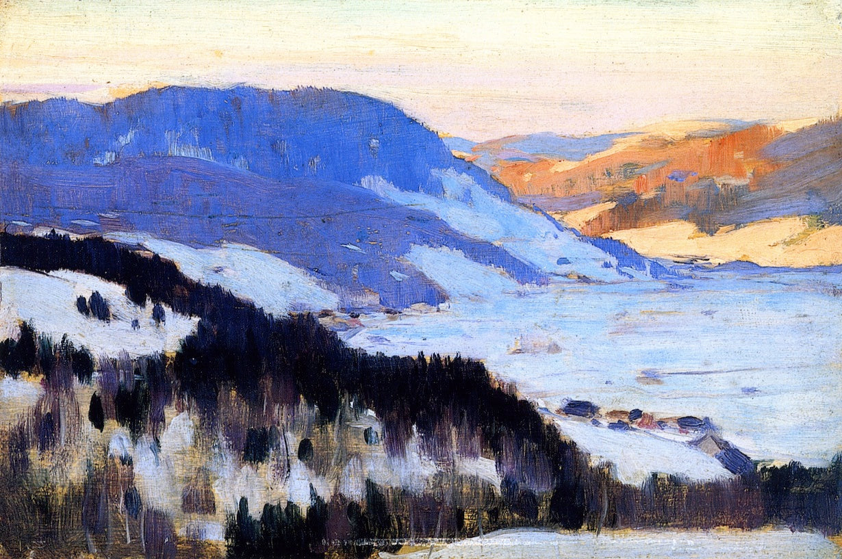 Clarence Gagnon Overlooking the Valley of the Gouffre, Charlevoix 1915 Fine Art Print