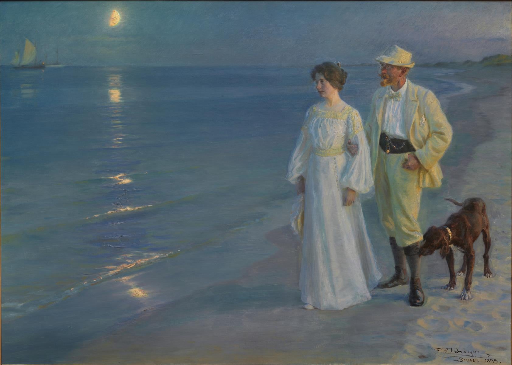 Peder Severin Kroyer Summer Evening on Skagen's Beach 1899 Fine Art Print