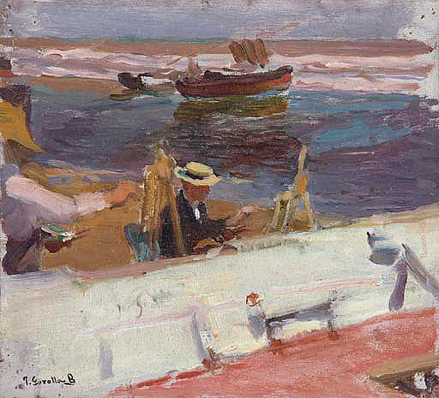 Joaquín Sorolla Painters on the beach 1904 Fine Art Print