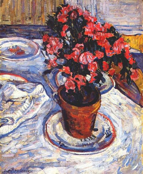 Pyotr Konchalovsky Paris. Azaleas in a Pot. 1908 Fine Art Print