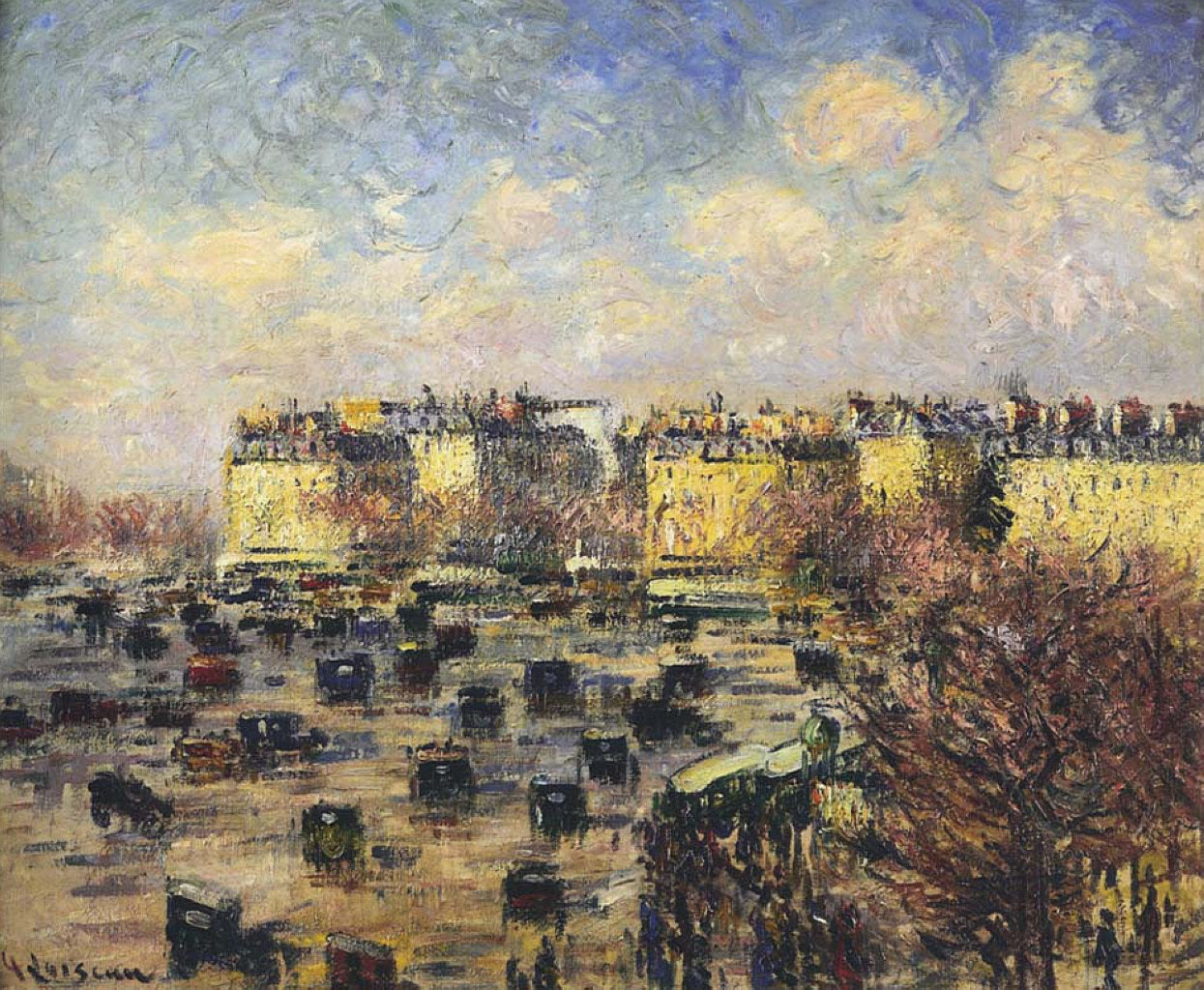 Gustave Loiseau Paris Wagram Avenue 1925 Fine Art Print