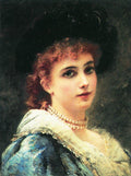 Konstantin Makovsky Parisienne in Pearl Necklace 1890 Fine Art Print