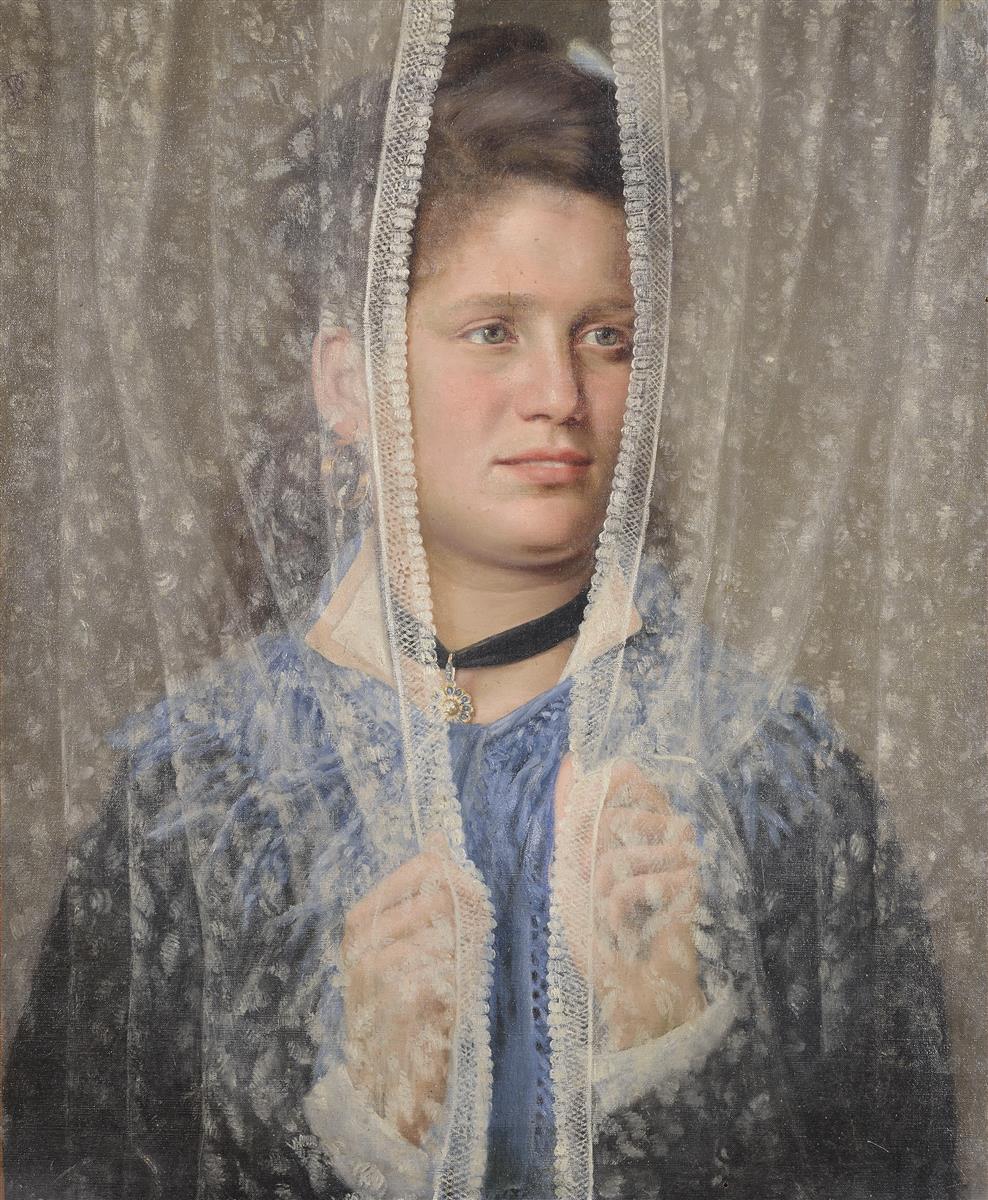 Pasquale Celommi Dietro La Tenda 1890 Fine Art Print