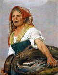 Pasquale Celommi The Fishmonger 1888 Fine Art Print