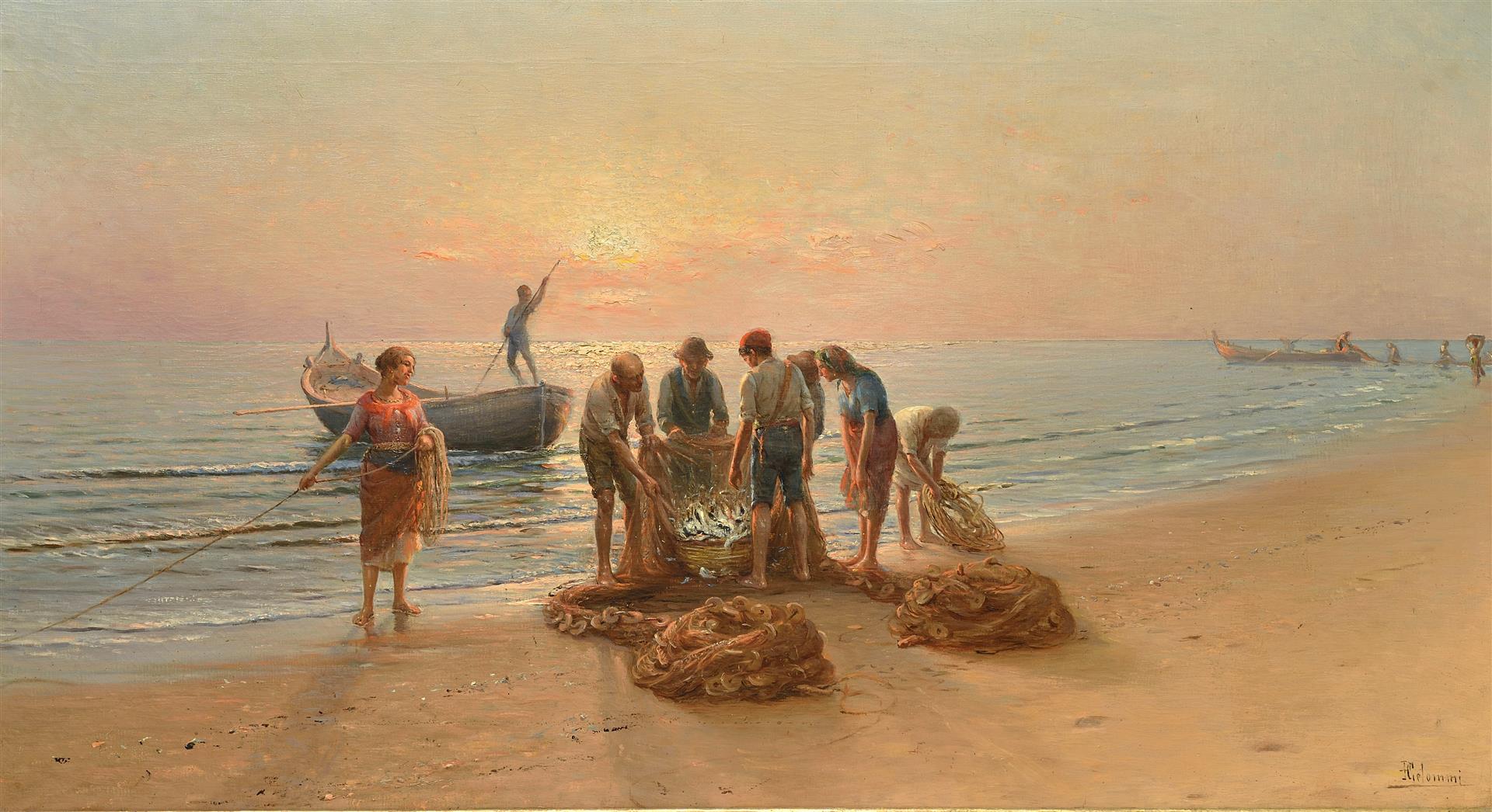 Pasquale Celommi La Sciabica 1915 Fine Art Print