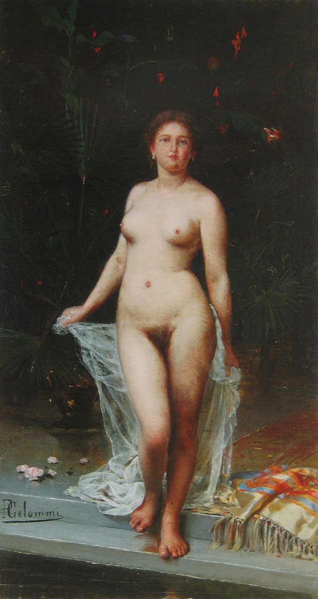 Pasquale Celommi Odalisque in the Bathroom 1875 Fine Art Print