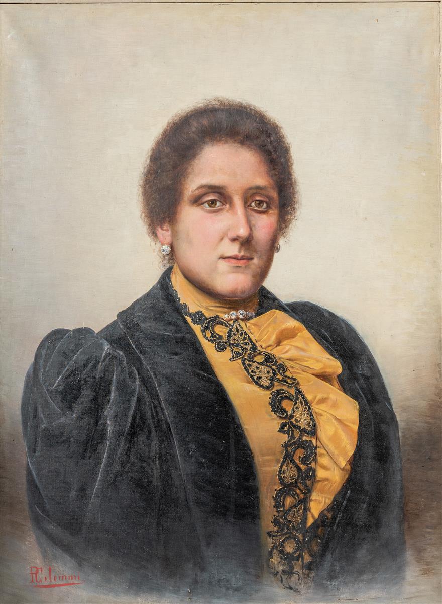 Pasquale Celommi Ritratto Della Signora Ponno 1900 Fine Art Print