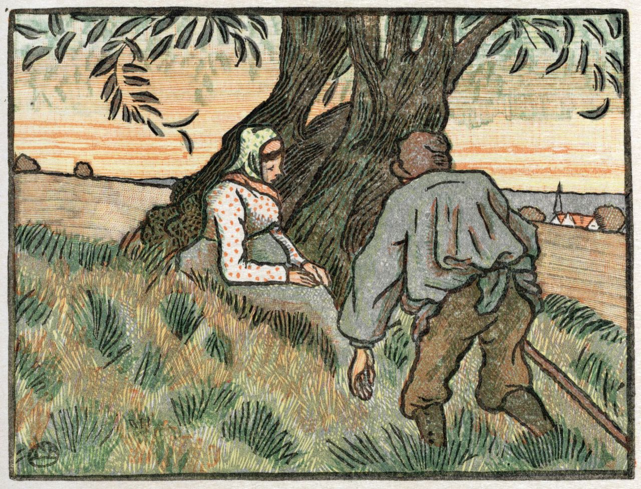 Lucien Pissarro Pastoral Scene 1901 Fine Art Print