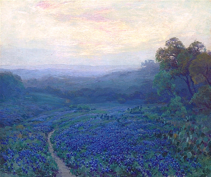 Robert Julian Onderdonk Path through a Field of Bluebonnets 1919 Fine Art Print