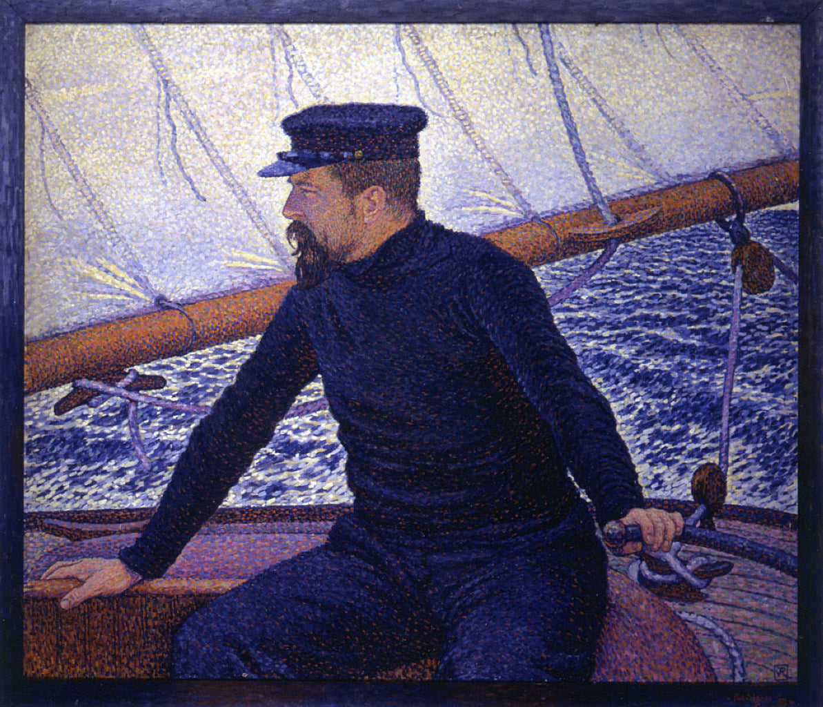 Theo van Rysselberghe Paul Signac at the Helm of Olympia 1896 Fine Art Print