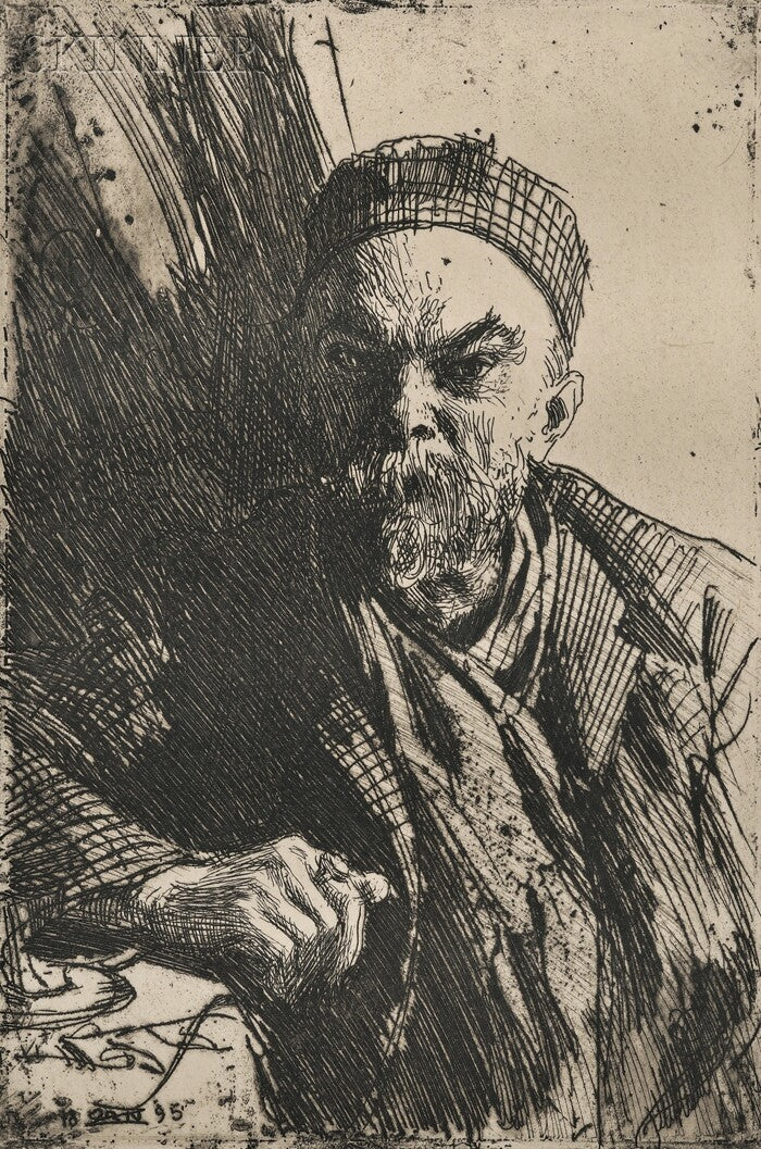 Anders Zorn Paul Verlaine 1895 Fine Art Print