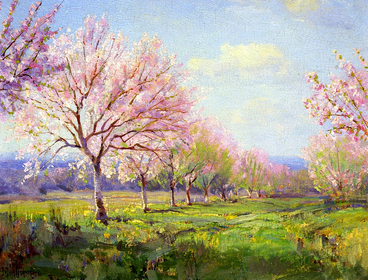Robert Julian Onderdonk Peach Orchard on Mavericks Farm 1915 Fine Art Print
