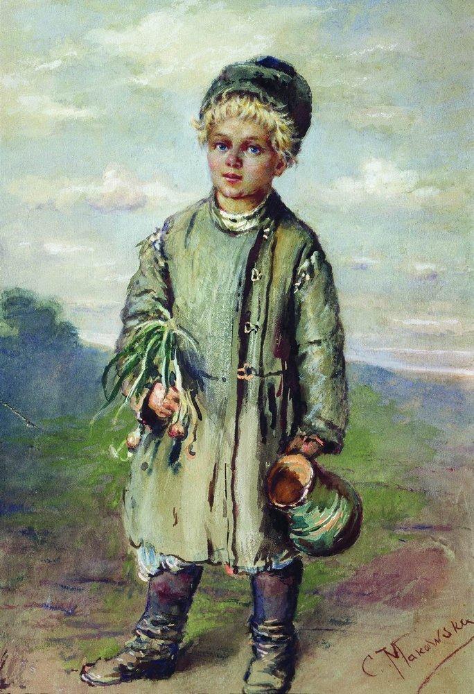 Konstantin Makovsky Peasant Boy 1880 Fine Art Print