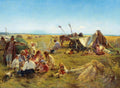 Konstantin Makovsky Peasant Dinner during Harvesting 1871 Fine Art Print