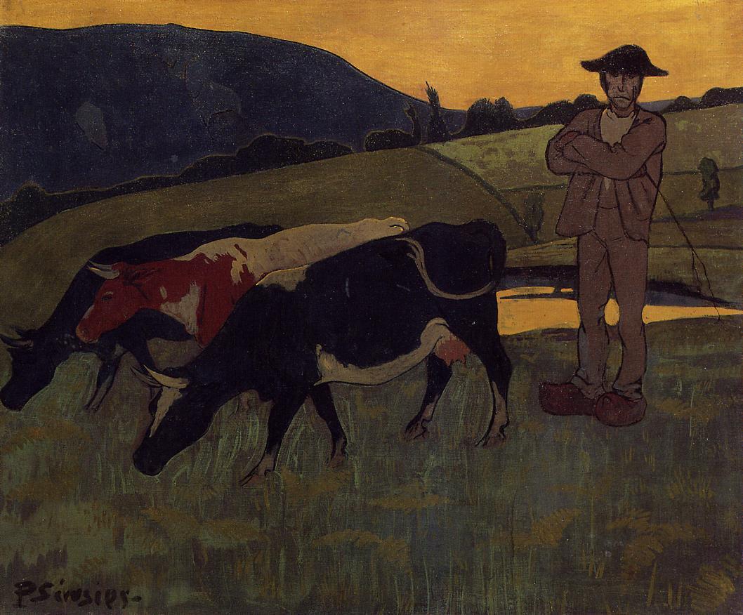 Paul Serusier Peasant with Three Cows 1893 Fine Art Print