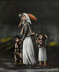 Niko Pirosmani Peasant Woman with Children Goes for Water 1910 Fine Art Print