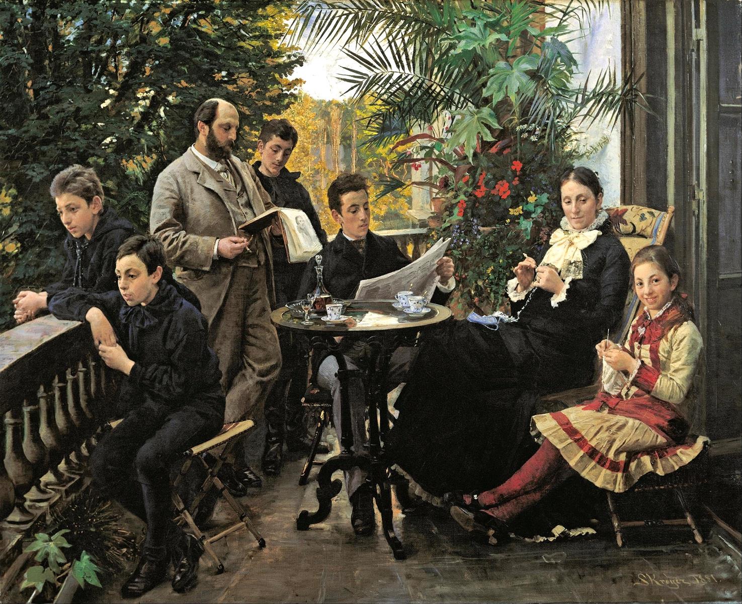 Peder Severin Kroyer The Hirschsprung Family 1881 Fine Art Print