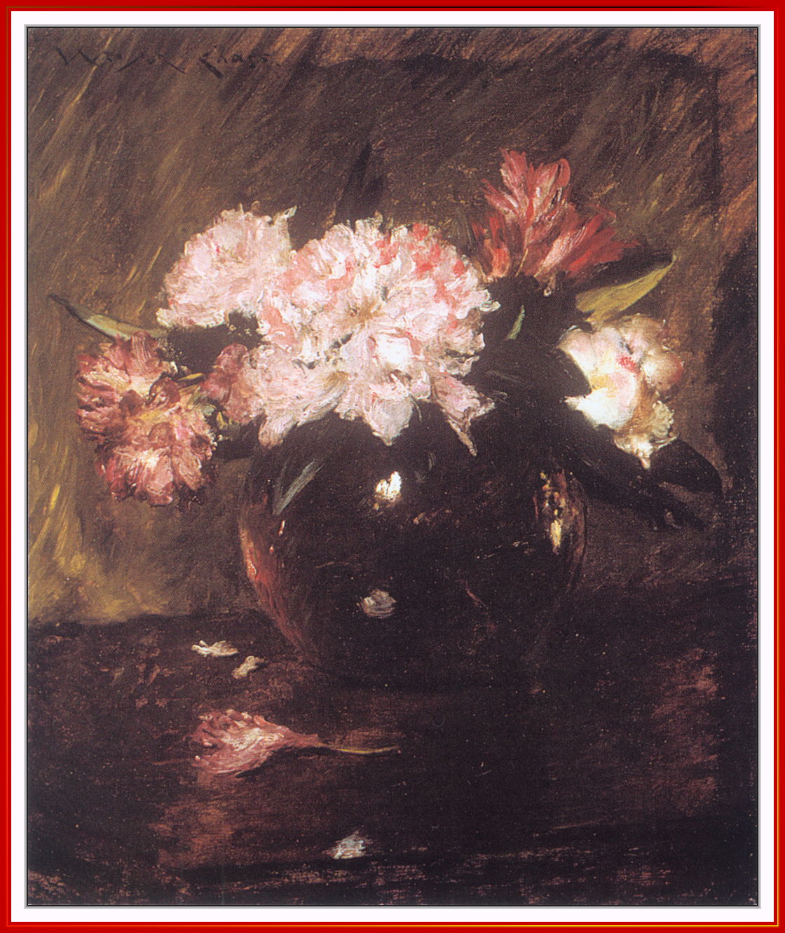 William Merritt Chase Peonies 1900 Fine Art Print