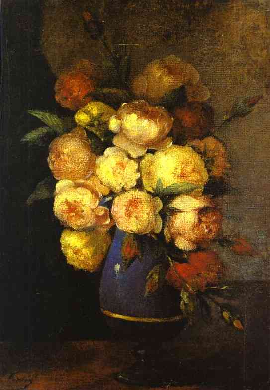 Henri Fantin-Latour Peonies in a Vase 1864 Fine Art Print