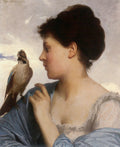 Léon Bazile Perrault The bird charmer 1873 Fine Art Print