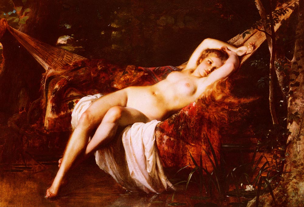 Léon Bazile Perrault The bather 1875 Fine Art Print
