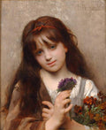 Léon Bazile Perrault The flower vendor 1887 Fine Art Print