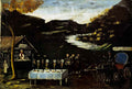 Niko Pirosmani Phaeton and the night feast 1916 Fine Art Print