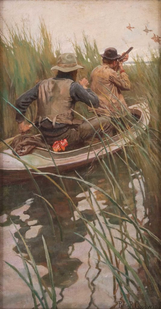 Philip R Goodwin Duck Hunters 1910s Two Men in a Boat Fine Art Print Fine Art Print | Jakero77
