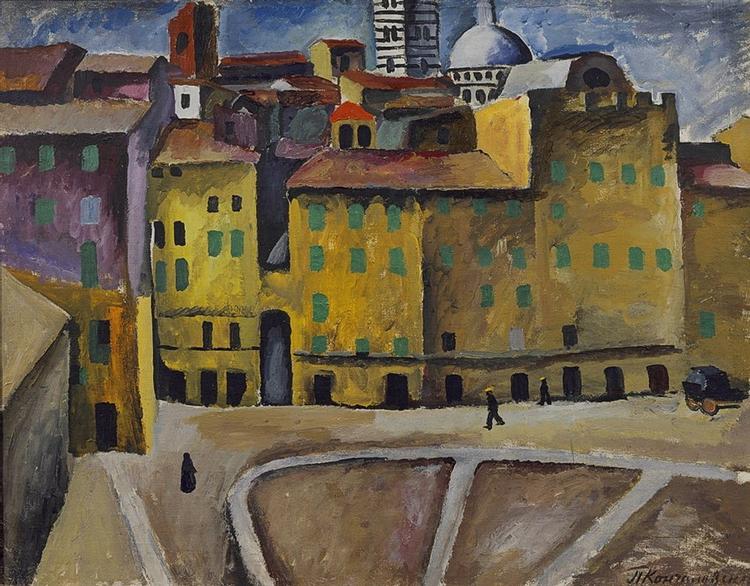 Pyotr Konchalovsky Piazza Della Signoria in Siena 1912 Fine Art Print