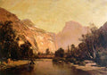 Thomas Hill Piute Indians, Royal Arches and Domes, Yosemite Valley 1879 Fine Art Print