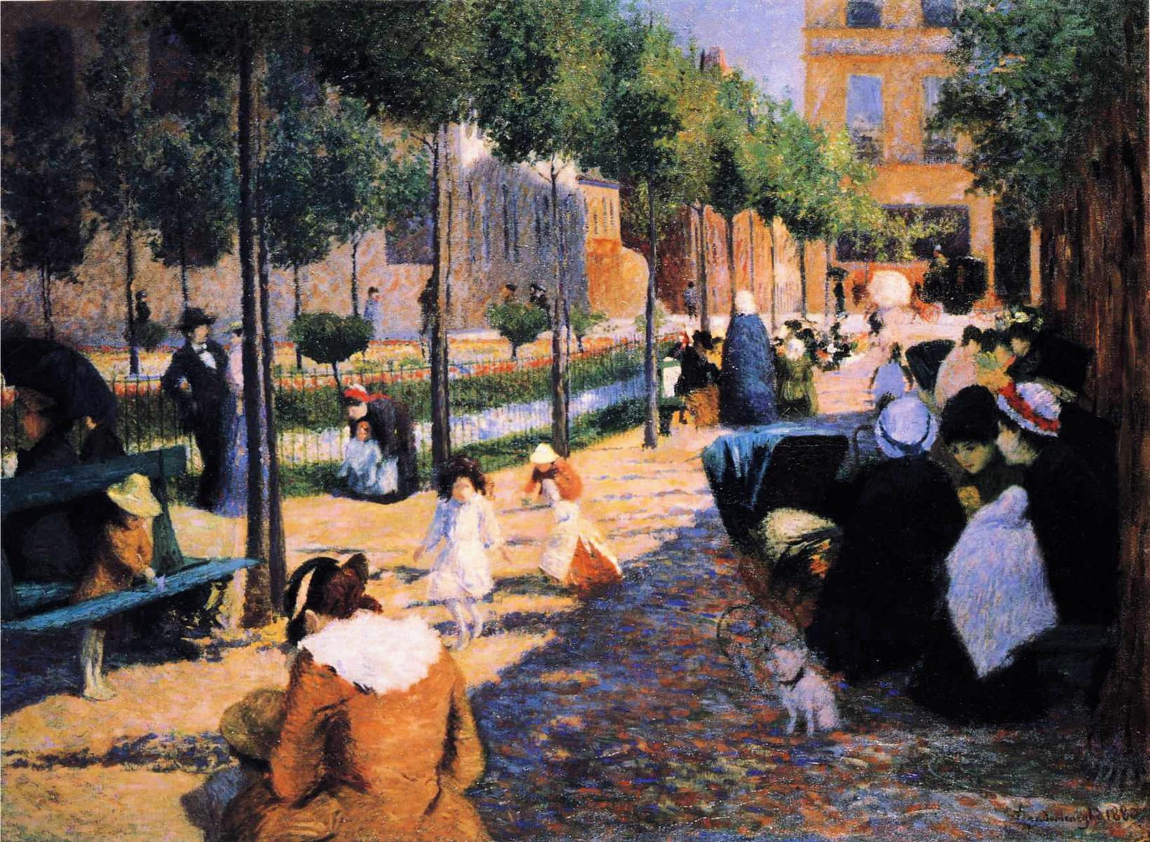 Federico Zandomeneghi Place d'Anvers, Paris 1880 Fine Art Print