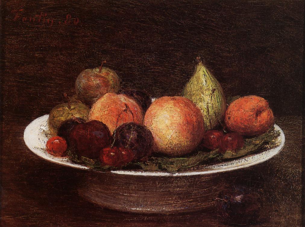 Henri Fantin-Latour Plate of Fruit 1880 Fine Art Print
