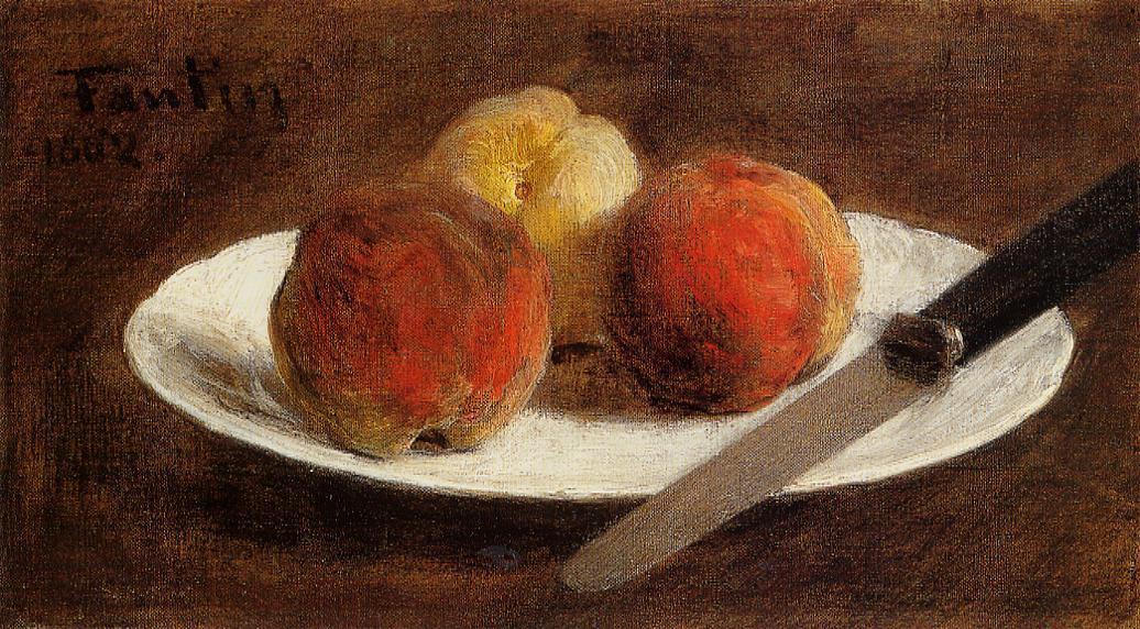 Henri Fantin-Latour Plate of Peaches 1862 Fine Art Print