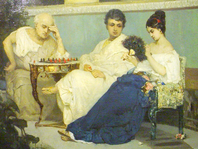 Wilhelm Kotarbinski Playing Chess 1880 Fine Art Print