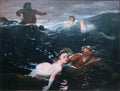 Arnold Böcklin Playing in the Waves 1883 Fine Art Print