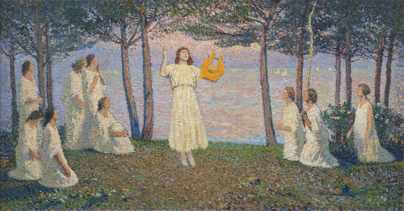 Henri Martin Poetesses on a Lake Shore 1928 Fine Art Print