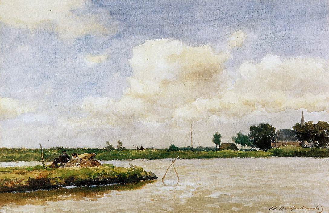 Johan Hendrik Weissenbruch Polder at Noorden 1882 Fine Art Print