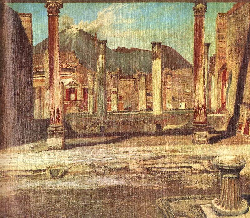 Tivadar Kosztka Csontvary Pompeji Have (House of the Chirurgus with the Vesuv) 1898 Fine Art Print