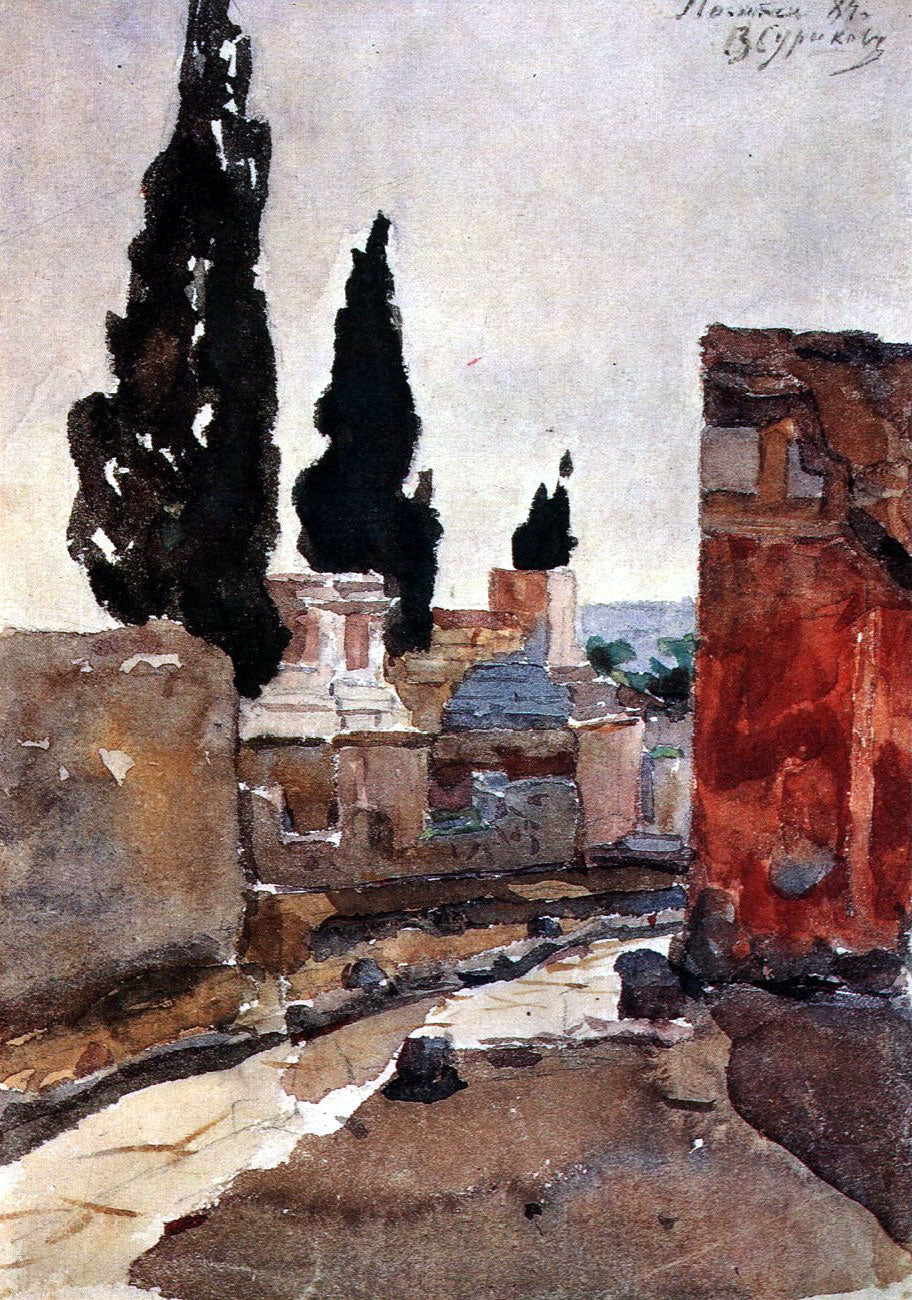 Vasily Surikov Pompey. Street. 1884 Fine Art Print