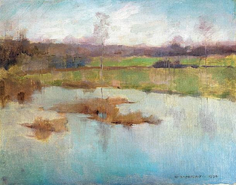 Willard Metcalf Pond Giverny 1884 Fine Art Print